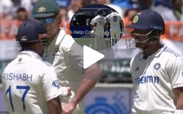 [Watch] Pant's Friendly Fist-Pump To Ex-DC Teammate Mitchell Marsh During Perth Test